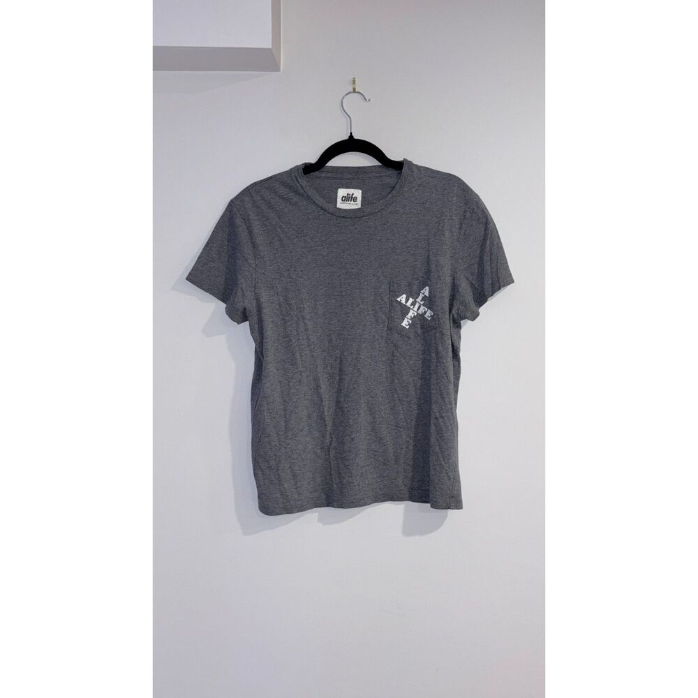 Alife NYC Gray Logo Pocket T-Shirt Made in Canada Size Small